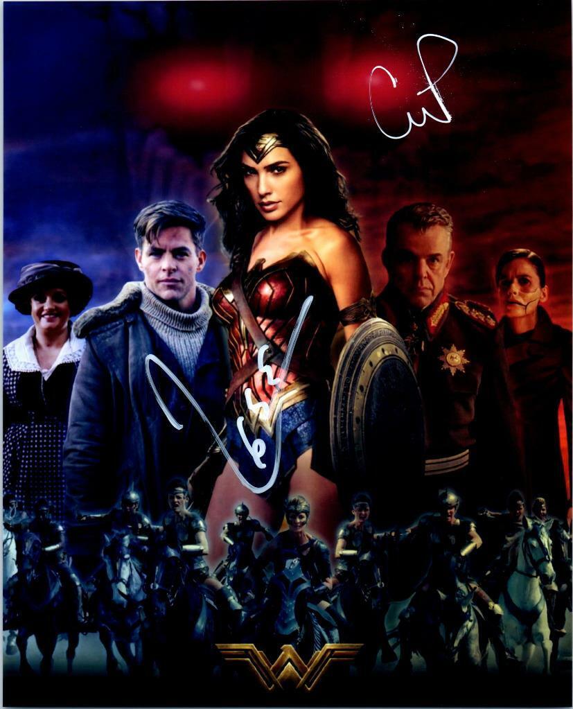 Gal Gadot Chris Pine signed 8x10 Photo Poster painting picture autographed good looking plus COA