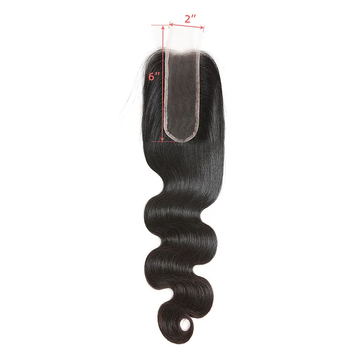 2x6 HD Body Wave Free Part Premium Raw Hair Lace Closure ALIQUEEN