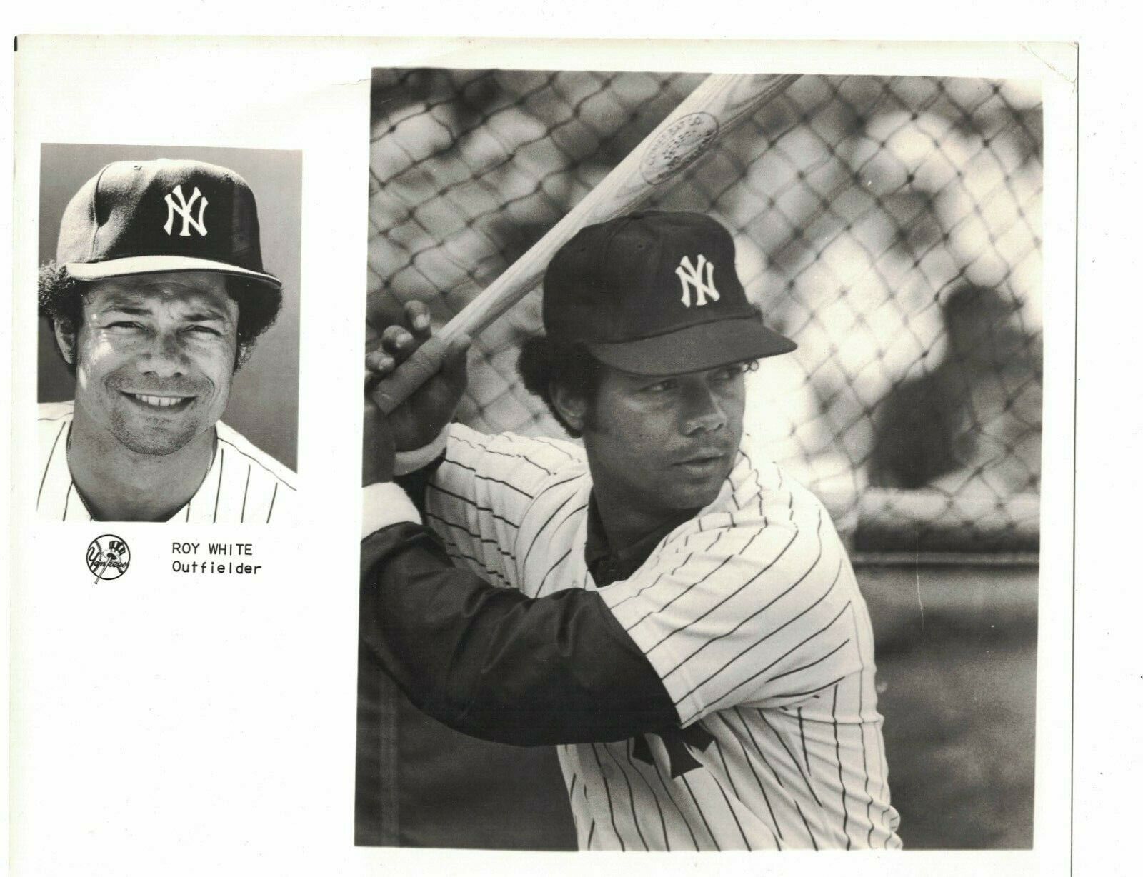 Roy White New York Yankees 1970s Team Issue Press Baseball Photo Poster painting AO100