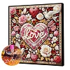 Framed Diamond Painting - Special Shaped - Love Flowers Bird (25x25cm)