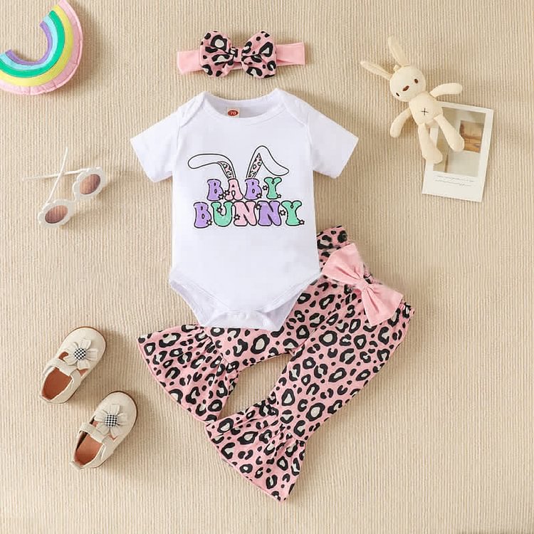 BABY BUNNY Bodysuit Leopard Pant with Headband