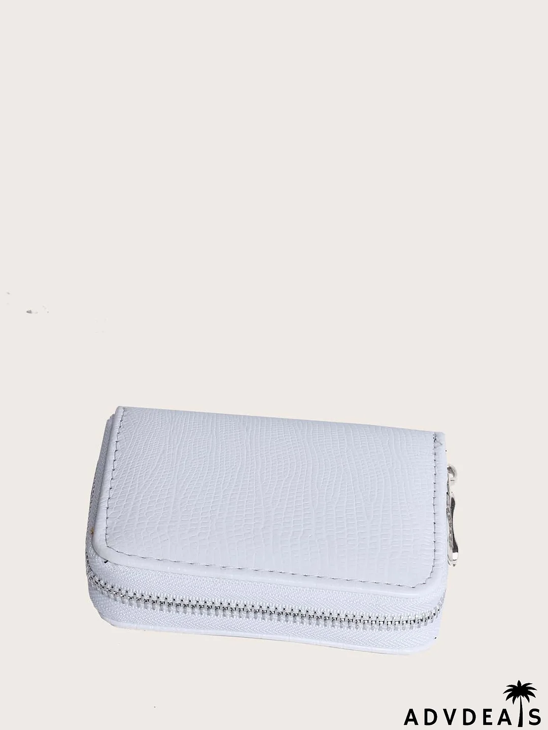 Lizard Pattern Zip Around Small Wallet