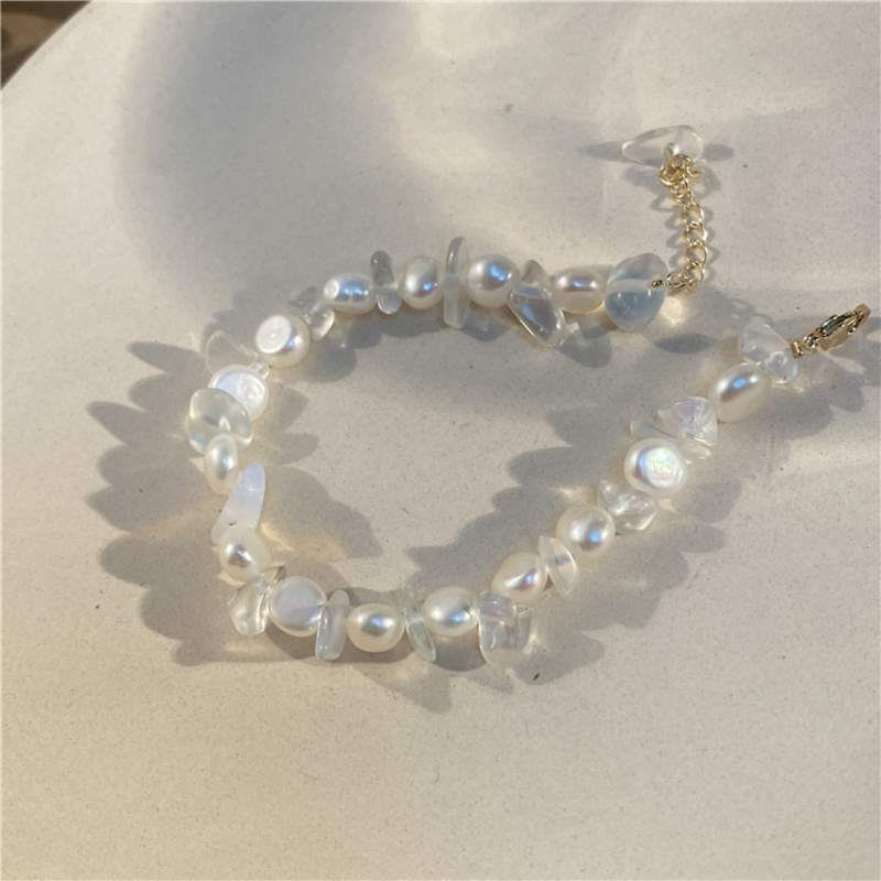 Serenity Moonstone Pearl Bracelet