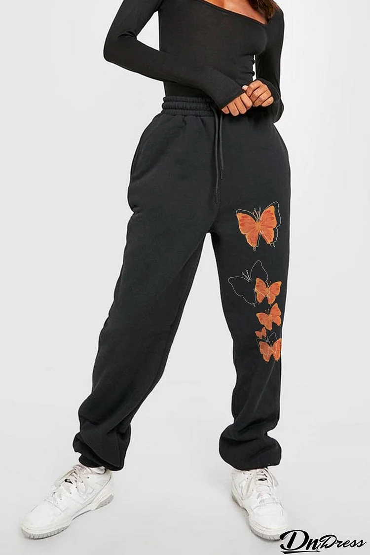 Simply Love Full Size Butterfly Graphic Sweatpants