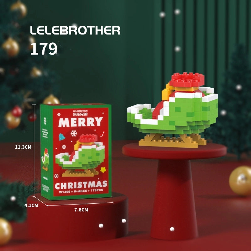 Compatible With Small Particles Christmas Building Blocks Suit Children Assembled Christmas Tree Toys Santa Claus