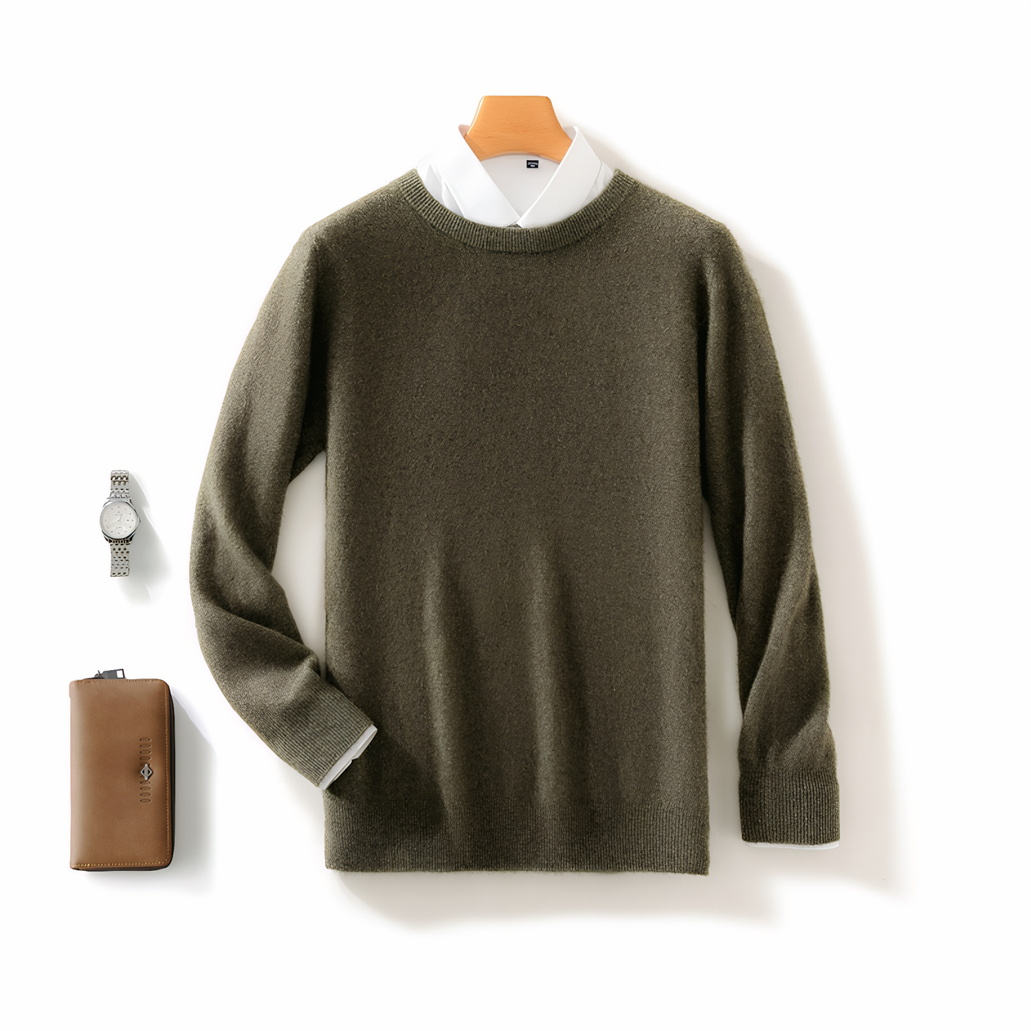 Men's Classic Wool Sweater | Durable Everyday Wear REAL SILK LIFE