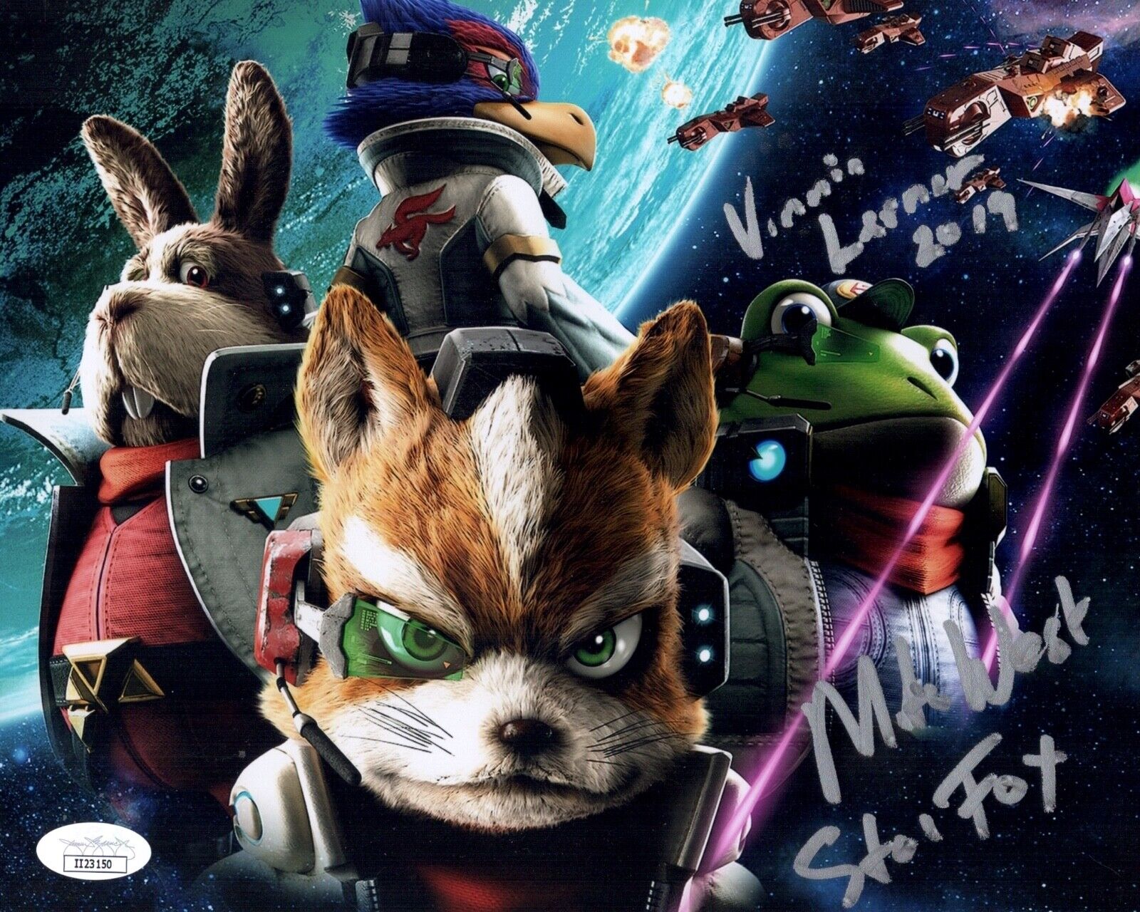 MIKE WEST Signed STAR FOX 8x10 Photo Poster painting IN PERSON Video Game Autograph JSA COA Cert