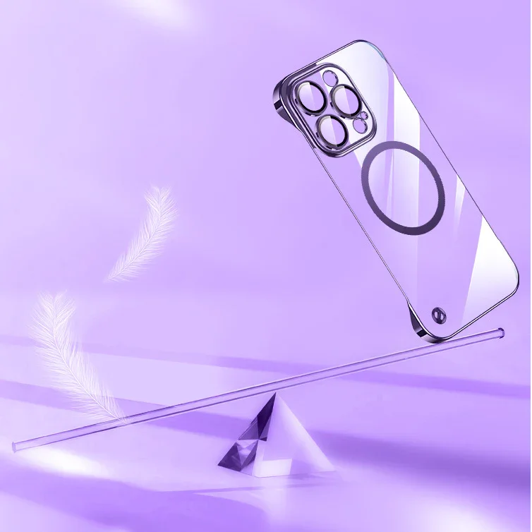 Suitable For iPhone 13/14 Borderless PC Magnetic Phone Case