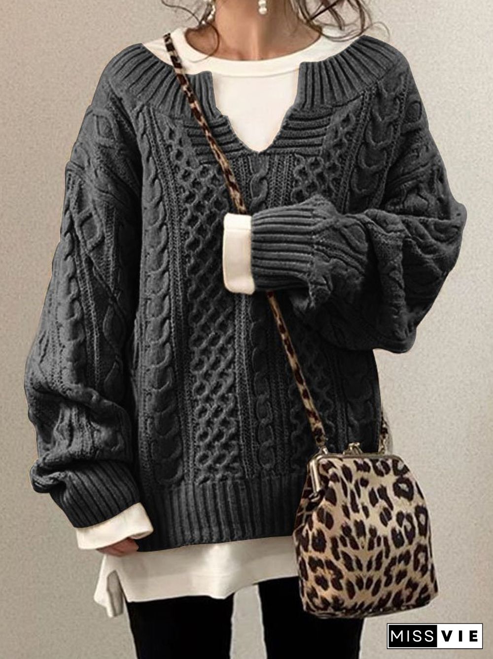 Casual V Neck Sweater