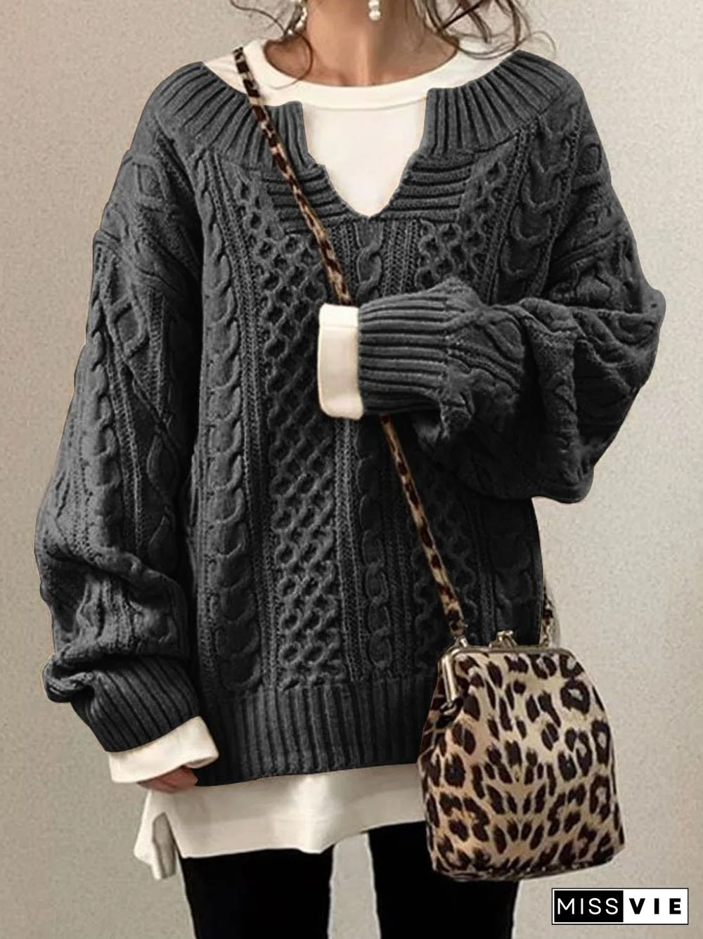 Casual V Neck Sweater