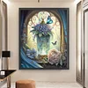 (Big Size) Vase And Butterfly In Garden - 14CT Stamped Cross Stitch 50*60cm/19.69*23.62in