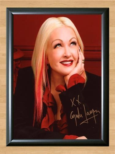 Cyndi Lauper Signed Autographed Photo Poster painting Poster Print Memorabilia A3 Size 11.7x16.5