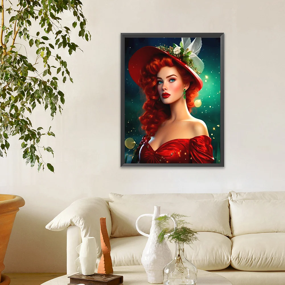 Diamond Painting - Full Round Drill - Lady(Canvas|30*40cm)