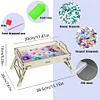 5D DIY Blume Diamond Painting Serviertablett aus Holz mit Griff für Wohnkultur