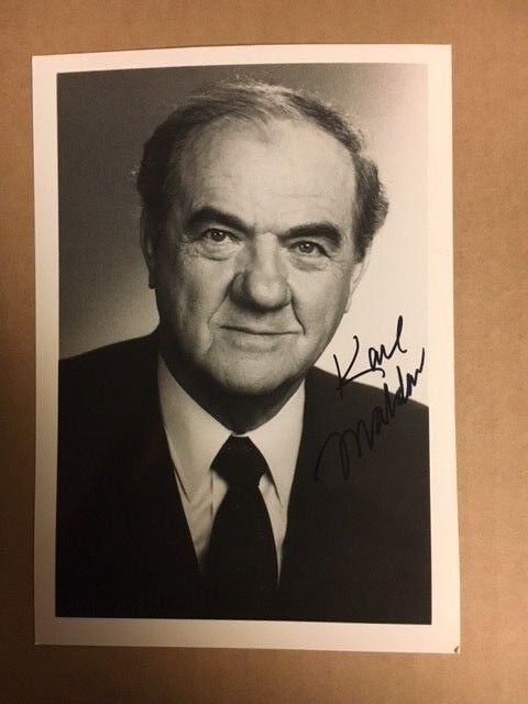 Karl Malden Boldly Signed 5x7 Vintage Photo Poster painting! Auction House COA