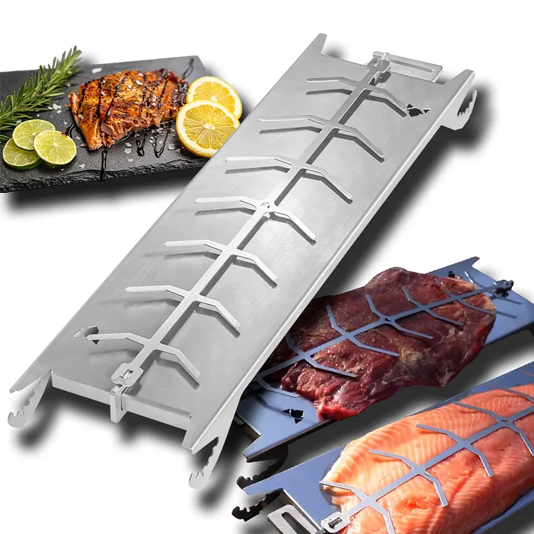 Stainless Steel Flame Salmon Holder 