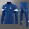 2023/2024 Olympique de Marseille Long Zip Jacket Dark Blue Football Jersey Set