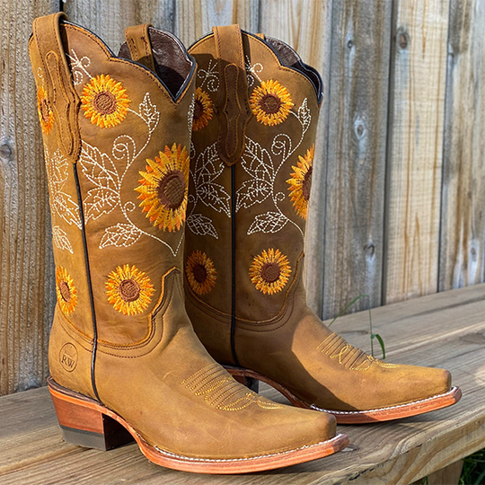 Women's Cowboy Boots With Sunflowers