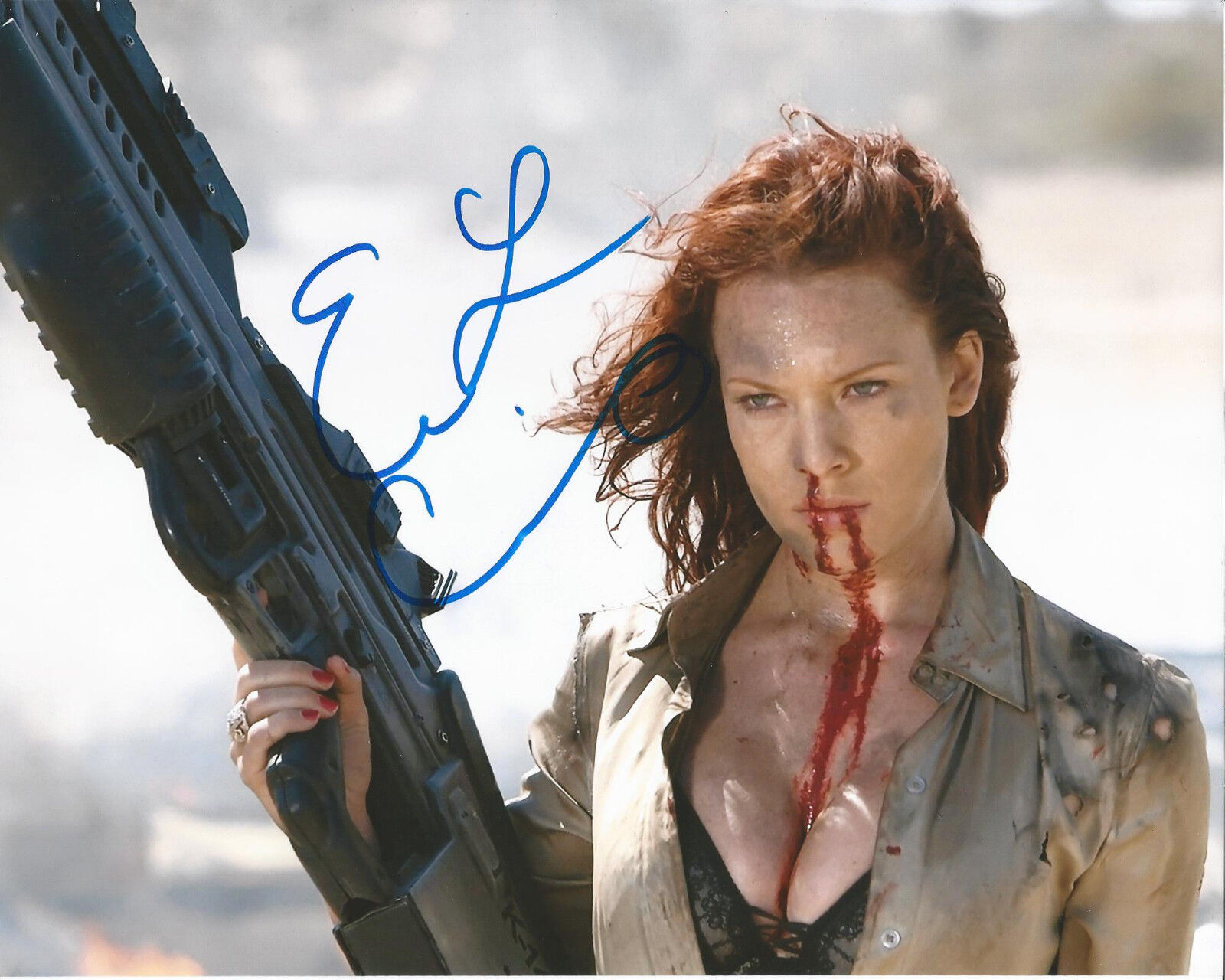 SEXY ERIN CUMMINGS HAND SIGNED AUTHENTIC SPARTACUS BITCH SLAP 8X10 Photo Poster painting 1 w/COA