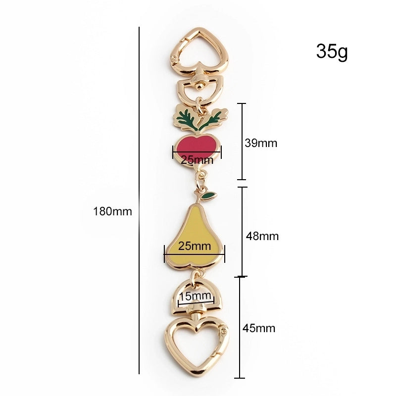 In Stock Cherry Color-free Extension Chain Cocoa Pool Shoulder Strap Old Flower Mini Women’s Bag Strawberry Decoration Replacement Chain