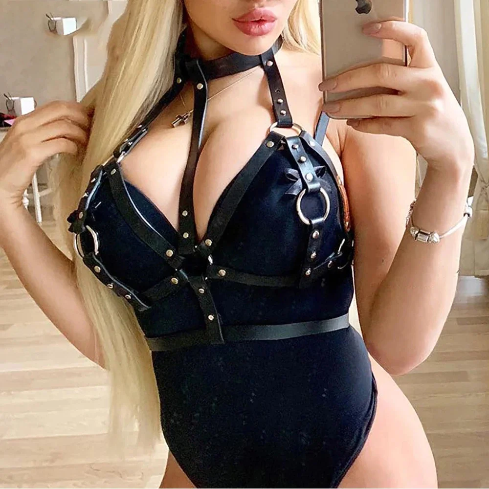 Billionm Fullyoung Sexy Woman Harness Bra Body Bondage Belt Bdsm Gothic Lingerie Garter Adult Underwear  Suspenders Accessories Leather