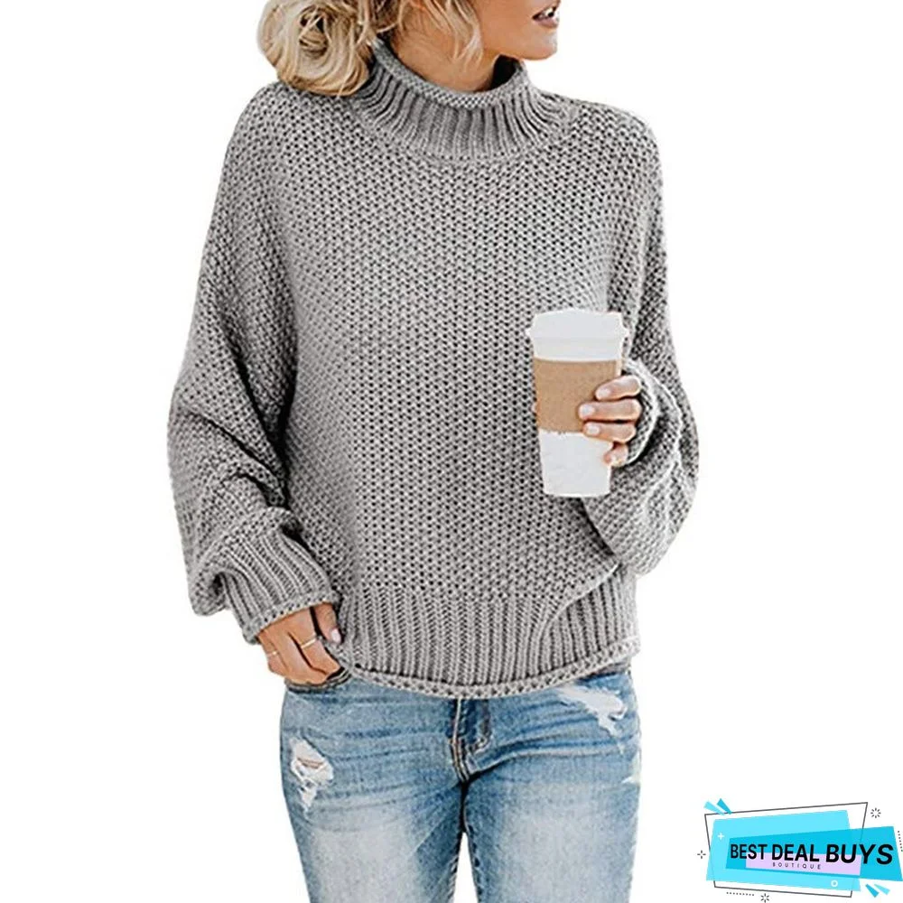 Autumn and Winter New Knitwear Women's Turtleneck Pullover