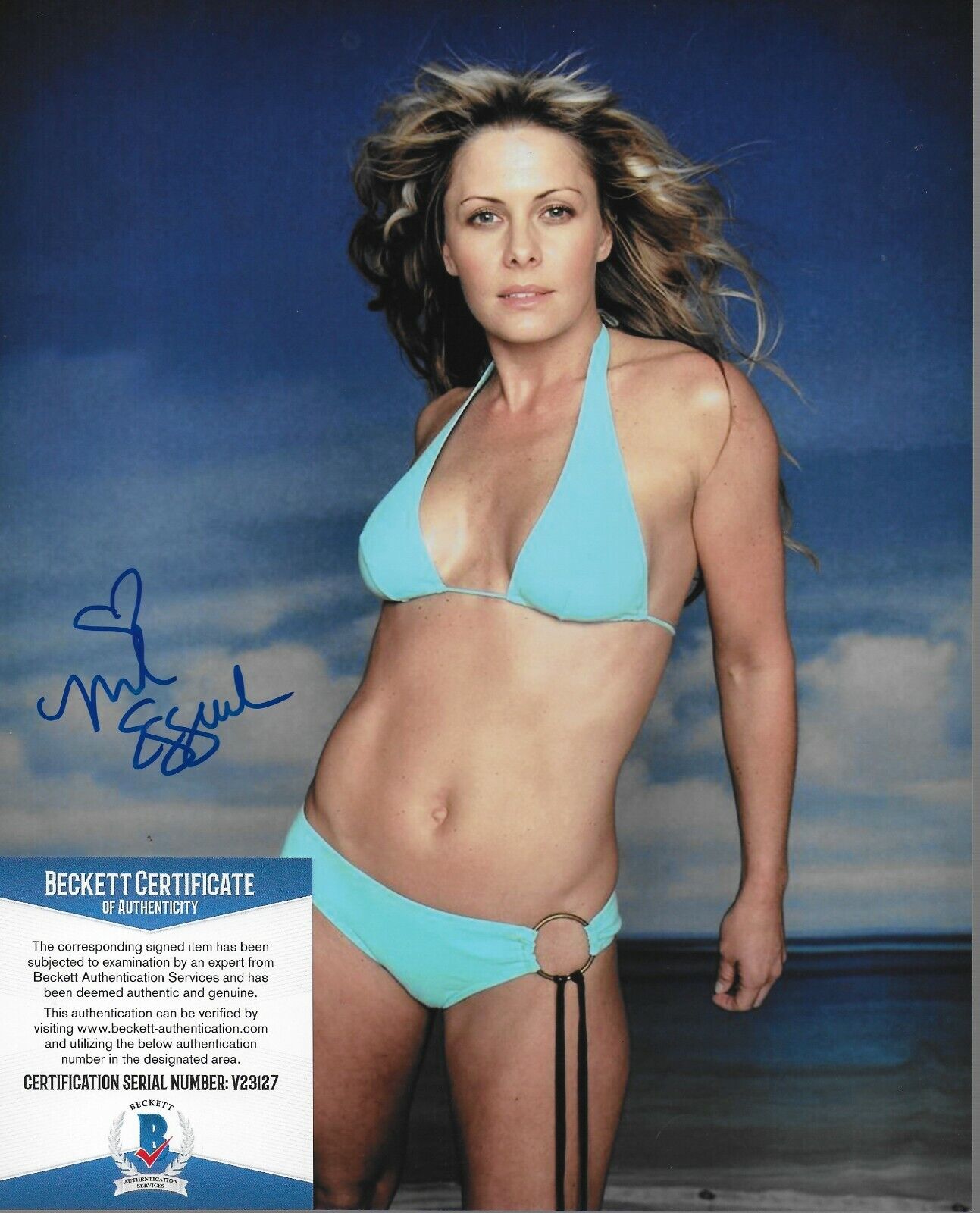 Nicole Eggert Original Autographed 8X10 Photo Poster painting w/Beckett COA #8 - Baywatch