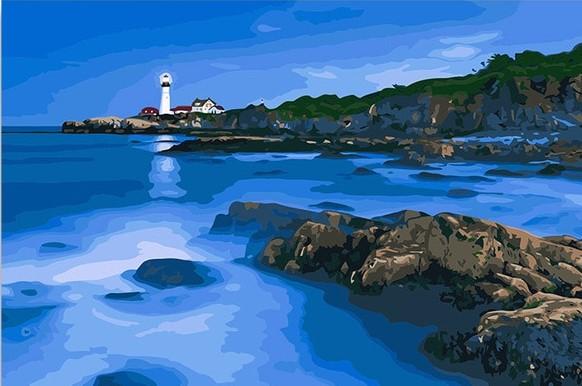 

Night Rocky Beach – Paint By Numbers - 40*50CM, 501 Original