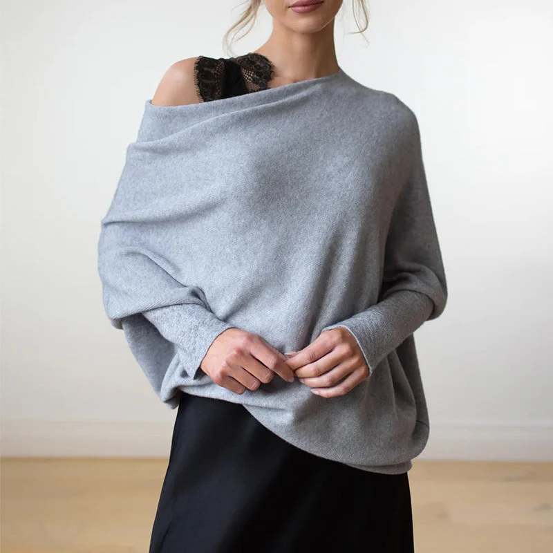 Brownm Color Round Neck Long Sleeve Sweaters