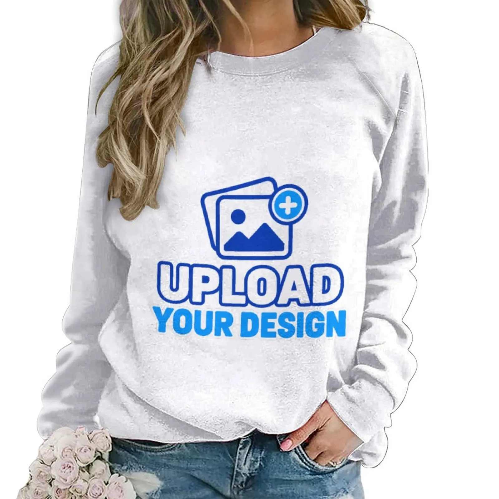 Raglan Crew-Neck Sweatshirt &ndash; personalized print product image 9