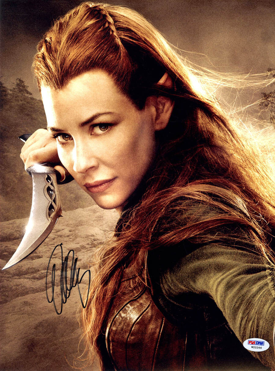 Evangeline Lilly SIGNED 11x14 Photo Poster painting Tauriel The Hobbit PSA/DNA AUTOGRAPHED