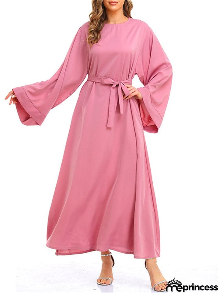 Women's Muslim Liturgical Spring Fall Middle Eastern Dresses