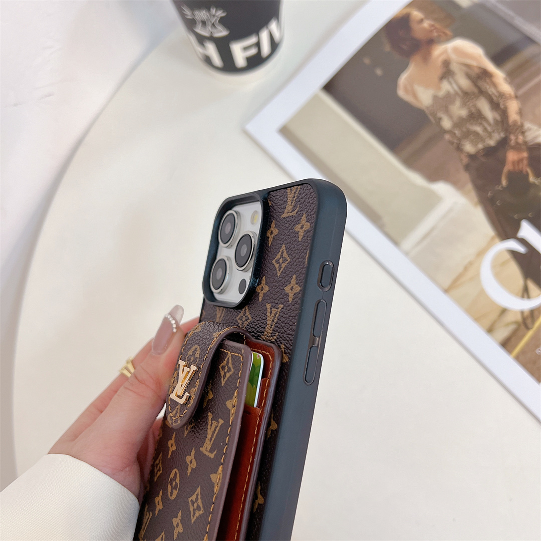 LV Elegant Canvas Leather Card Holder Gucci Ophidia GG Crossbody Apple iPhone Case