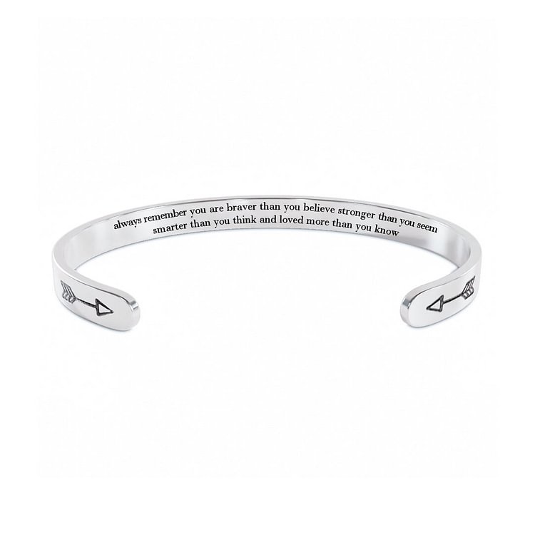 For Daughter - Braver Stronger Smarter Loved Arrow Bracelet