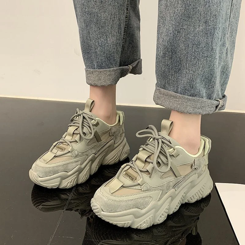 New Design Women Shoes 2021 Fashion Women's Chunky Shoes Trendy Purple Platform Sneakers Fitness Ladies Trainers Casual Shoes