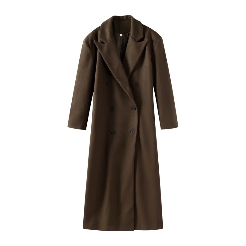 Toloer Autumn / Winter 2024 New Premium Korean Version Of Woolen Long Thermal Coat Coat Temperament Commuting-Outfit Ideas