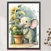>SALE<Full Embroidery Cotton Thread 11CT Printed Elephant Cross Stitch Kit 40x60cm