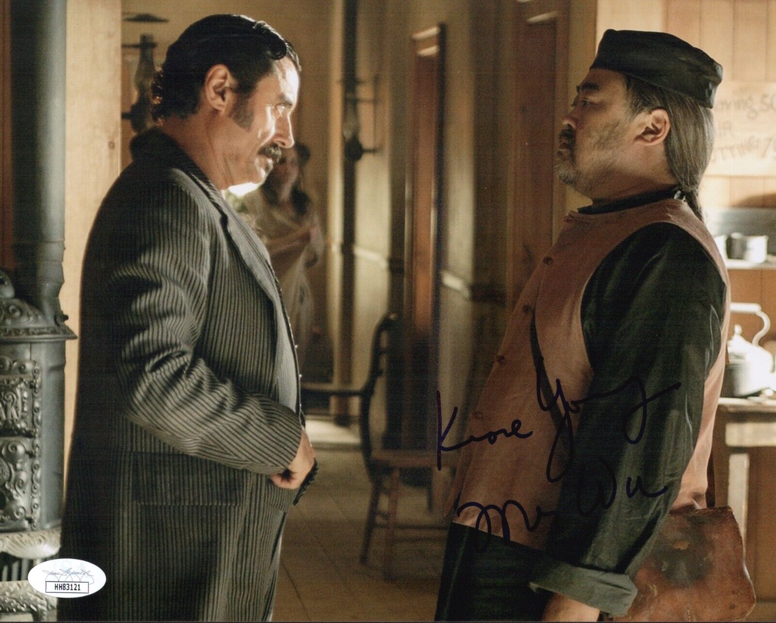 KEONE YOUNG Signed Mr. Wu DEADWOOD 8x10 Photo Poster painting In Person Autograph JSA COA Cert