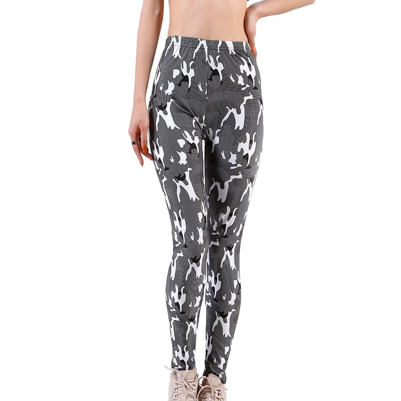 CUHAKCI Printed Leggings Women Pants XXL Workout Trousers High Waist Leggins Fitness Activewear Sport Elastic