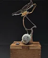 Original Sound Wooden and Metal Swallowtail Butterfly Music Box