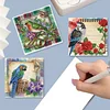 6Pcs Diamond Painting Flowers and Birds Greeting Card Set with Envelopes for Beginner Adult Holiday Gifts
