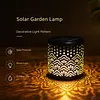 Solar Powered Metal Mandala Decorative Lamp Weatherproof Outdoor LED Deck Step Wall Lights Auto On/Off Hollow Out Retro Solar Lights for Garden Yard Patio Porch Decor