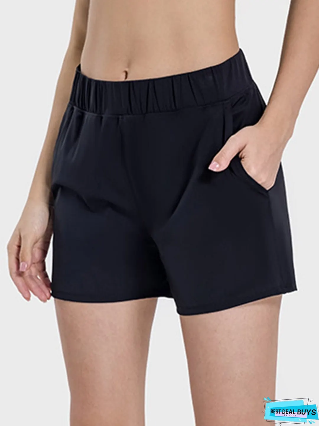 Elastic Waist Active Shorts
