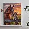 (40*50cm)Horse and Cat - Full Round Drill Diamond Painting