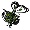 In-Sect Simulation Light with Elastic Spring Lights Decorations Figurine Solar Hanging Flying Insects Lamp for Outdoor