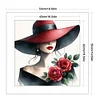 Red Hat Girl-11CT Stamped Cross Stitch 50*50cm/19.69*19.69in