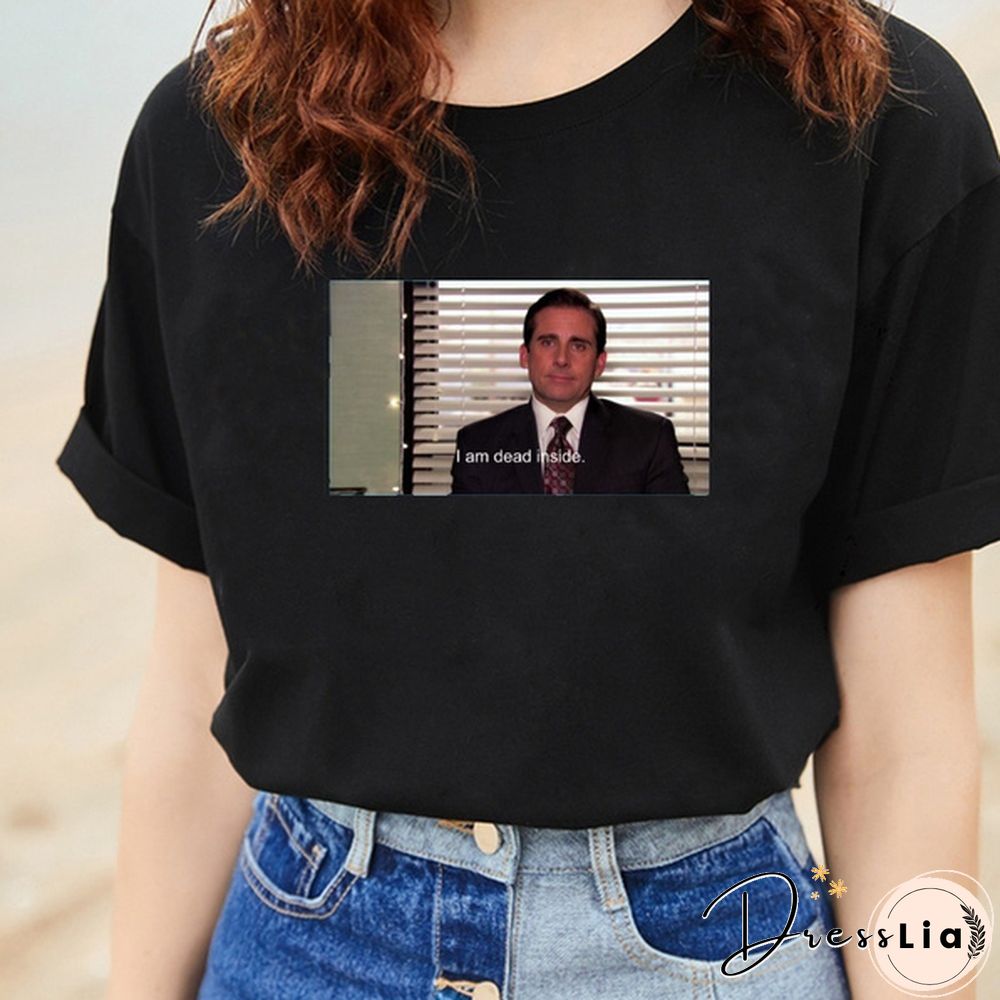 Dead Inside People Graphic Tee new Summer Fashion 100% Cotton Casual T-Shirt Funny 90s Fashion Short Sleeves