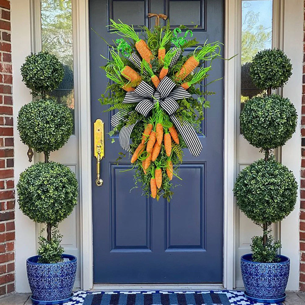 Easter Wreath Carrot Window Decoration Pendant