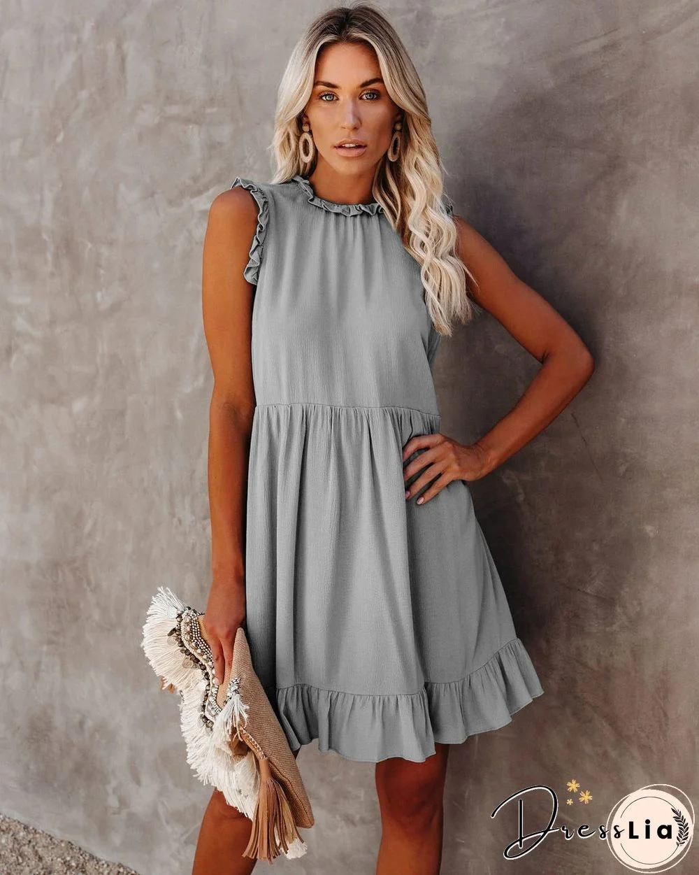 Summer Women's New Dress Ruffled Waist