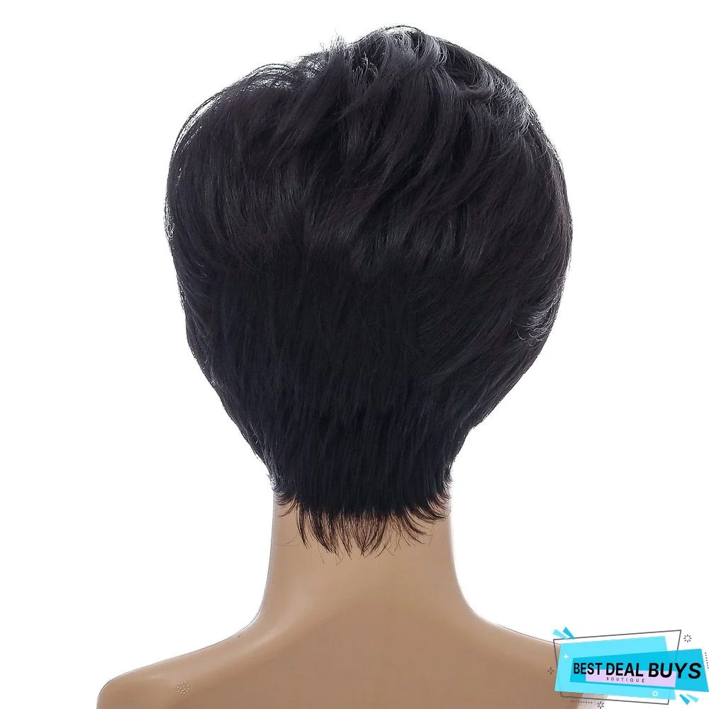 New Wig Ladies Oblique Bangs Fashion Short Straight Hair Wig